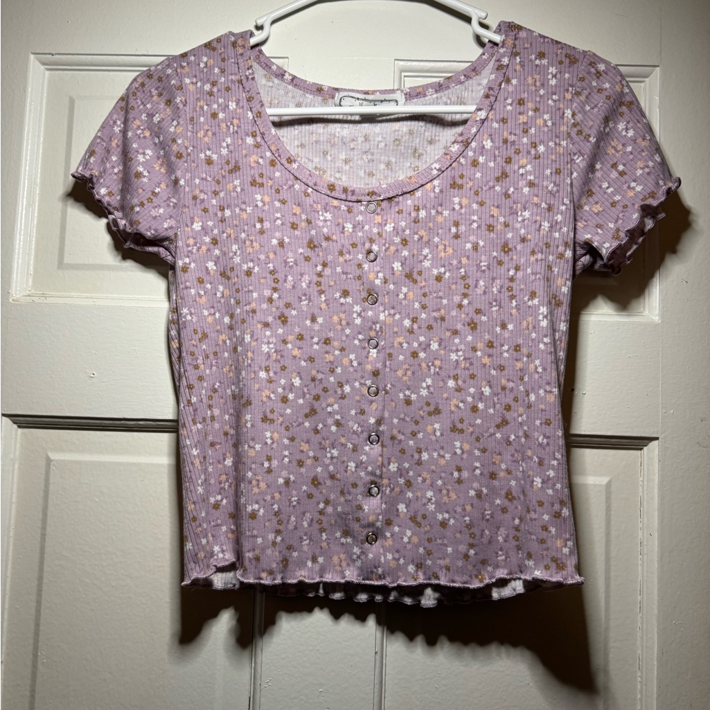 Flowered Button Down Shirt